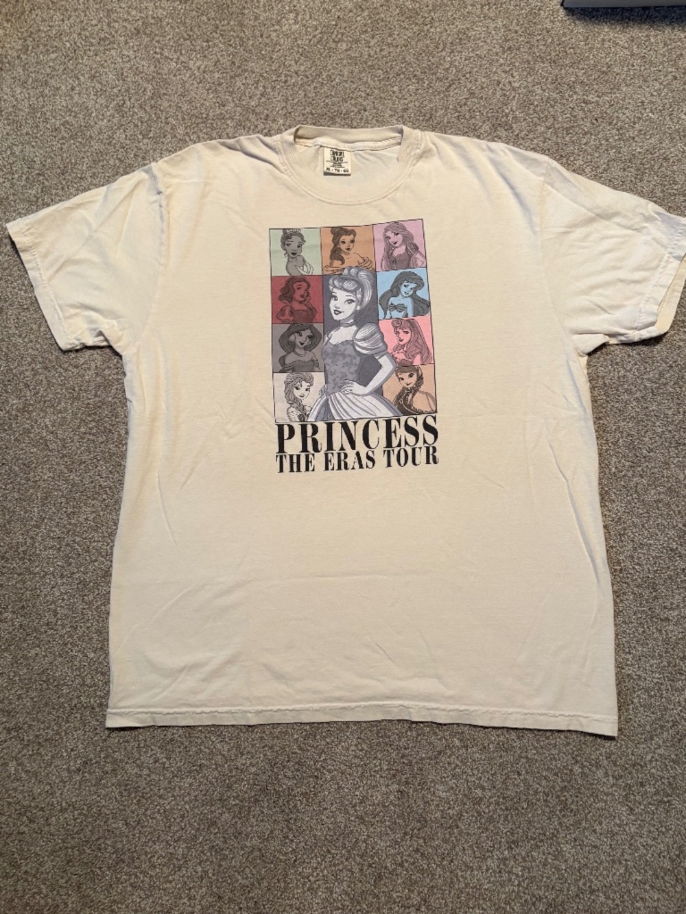 Disney Princess Eras Tour Graphic T-Shirt - XL Comfort Colors